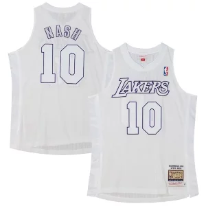 Stupendo Steve Nash Los Angeles Lakers 2012 Authentic Player Jersey White
