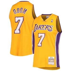 Moderno Fascinante Cool Lamar Odom Los Angeles Lakers 2001/02 Hardwood Classics Swingman Jersey Gold