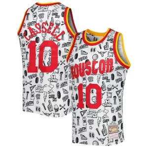 Raffinato Classico Sam Cassell Houston Rockets 1993/94 Hardwood Classics Doodle Swingman Jersey White