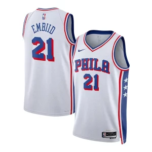 Carino Raffinato Joel Embiid Philadelphia 76ers Nike Youth Swingman Jersey Association Edition White