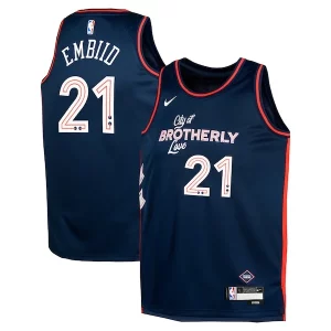 Moderno Joel Embiid Philadelphia 76ers Nike Youth Swingman Replica Jersey City Edition Navy