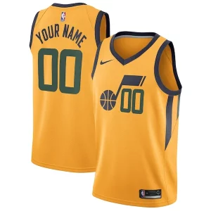 Ottimo Utah Jazz Nike Swingman Custom Jersey Statement Edition Gold
