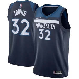 Attraente Karl Anthony Towns Minnesota Timberwolves Nike Swingman Jersey Navy Icon Edition