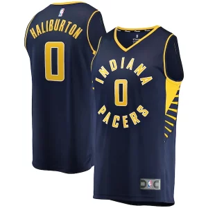 Elegante Pratico Stupendo Tyrese Haliburton Indiana Pacers Fast Break Replica Jersey Icon Edition Navy